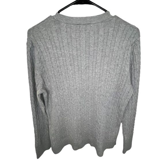 A New Day Basic Grey Knit Warm Long Sleeve Sweater - Picture 3 of 4
